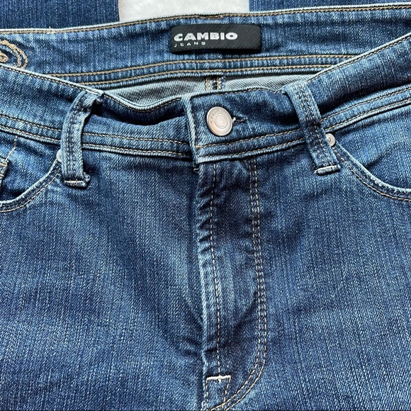 Cambio Jeans dark blue jeans with rhinestone pattern on back pockets size 27 - Picture 5 of 14